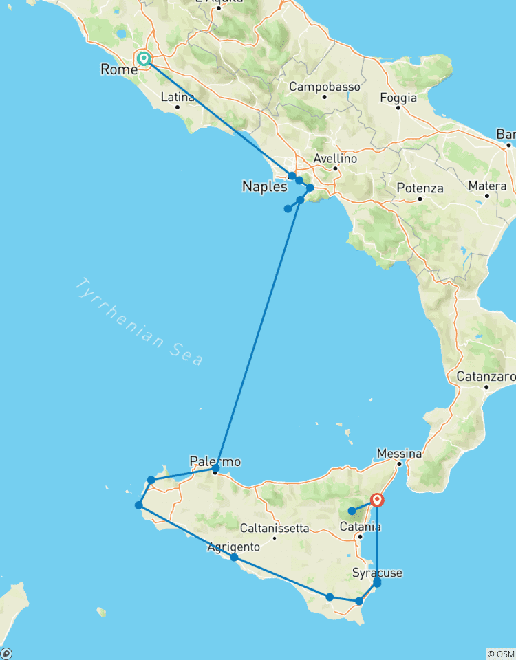 Rome, het charmante zuiden van Italië en Sicilië-rondreis