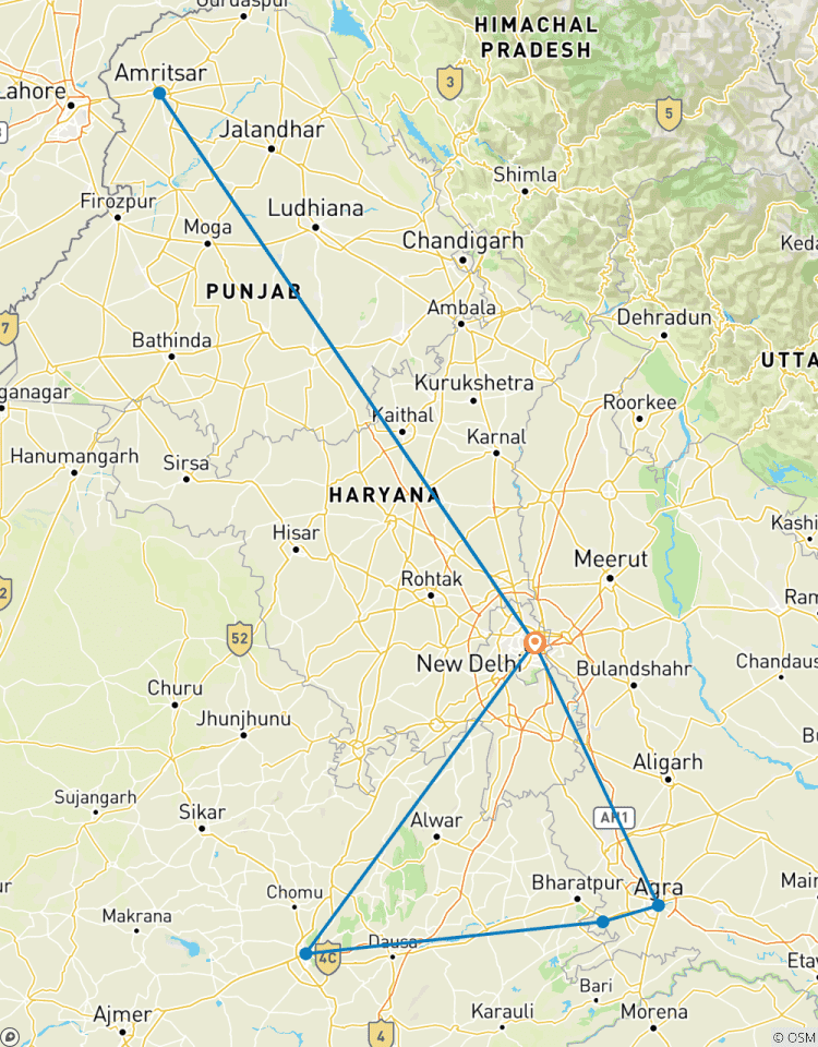 Golden Triangle with Golden Temple Amritsar Tour