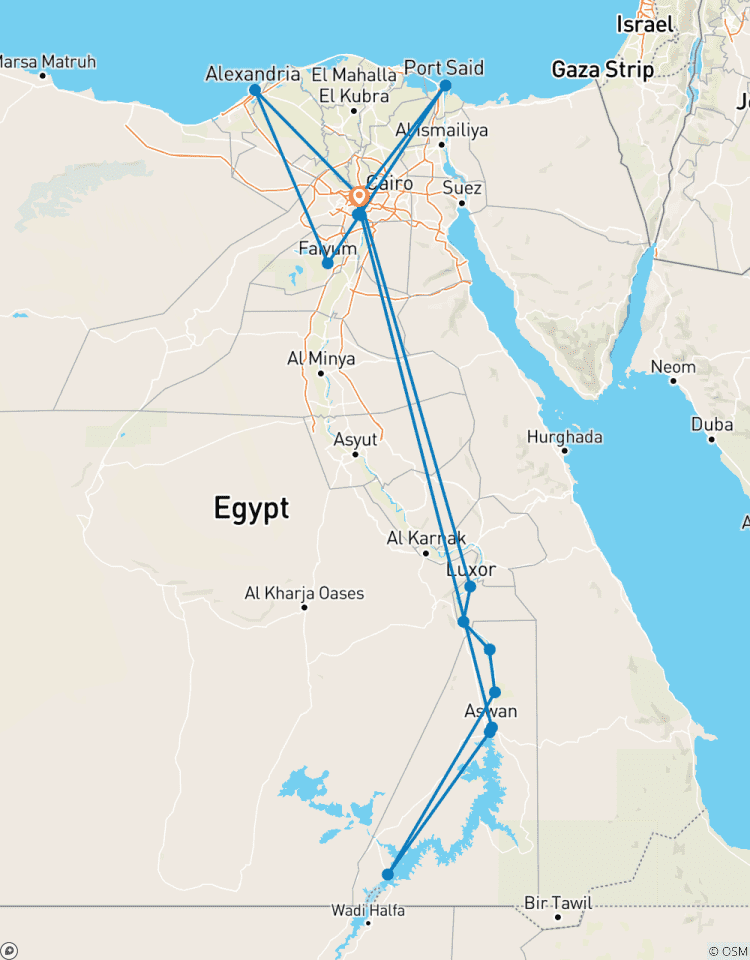 Circuit des hauts lieux de l\'Égypte : Le Caire, train couchette, croisière sur le Nil et Louxor en 9 jours circuit