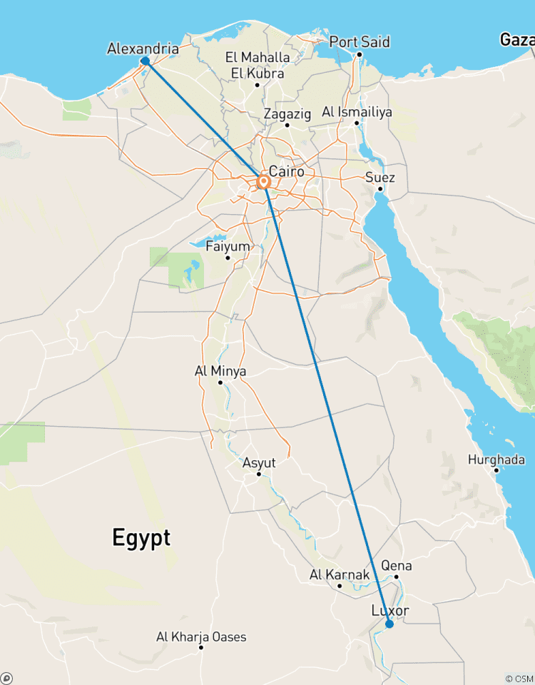 Circuit en Égypte en 6 jours, aventures à Gizeh, au Caire, à Louxor et à Alexandrie circuit