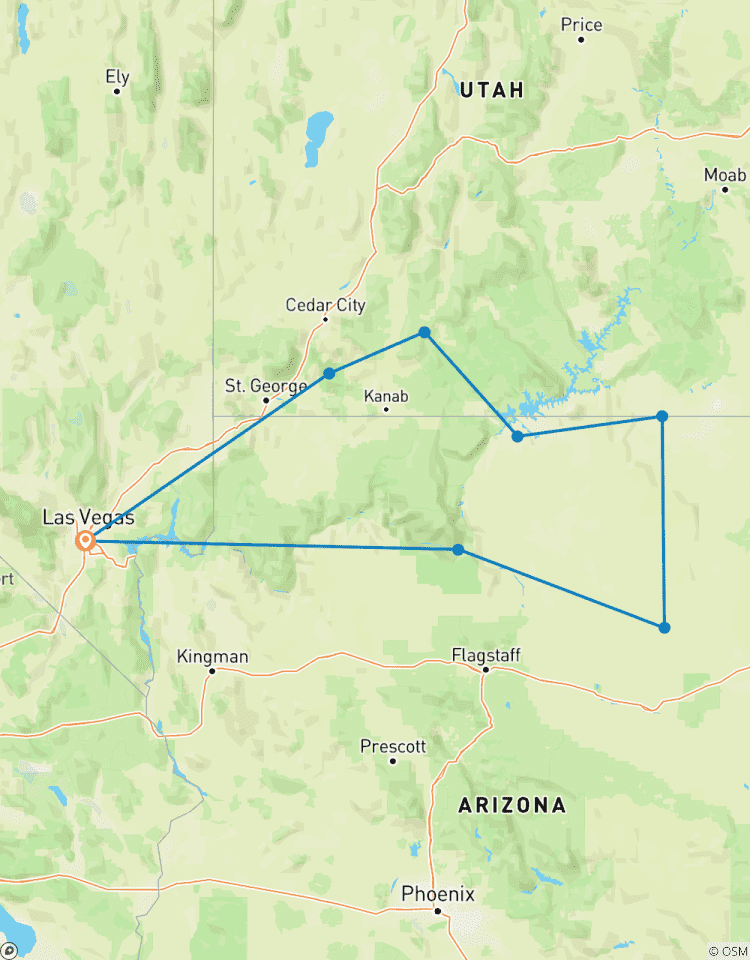 Südwest-USA Nationalpark Rundreise ab Las Vegas - 3 Tage Rundreise