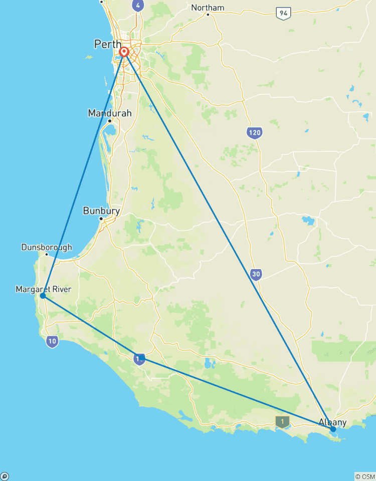 4 Day Albany, ANZAC, Tree Top Walk and Margaret River Tour