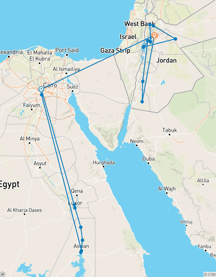 Jordanien und Ägypten 14 Tage Rundreise