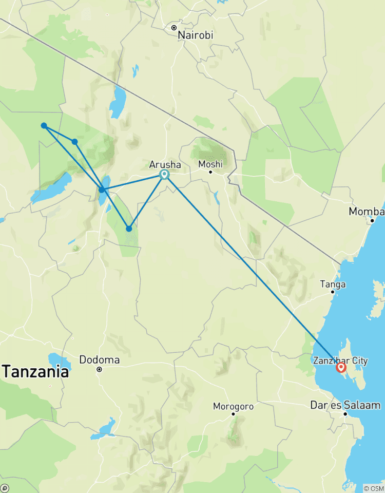 12 Dagen - Wildlife Safari en Zanzibar Strandvakantie-rondreis