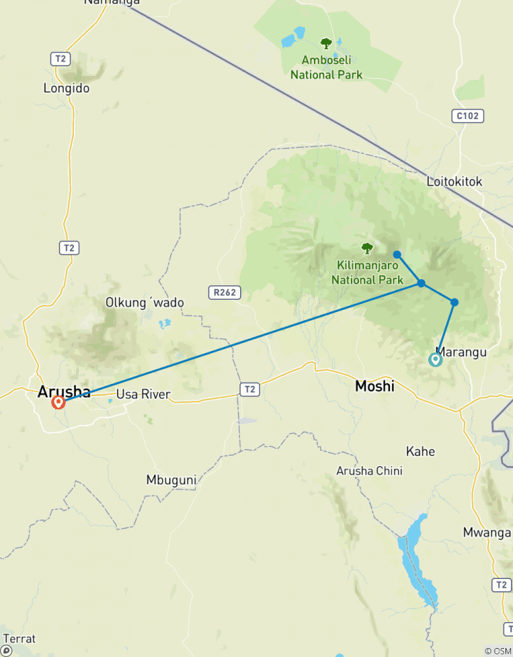 5 dagen - Beklimming van de Kilimanjaro - Marangu route-rondreis