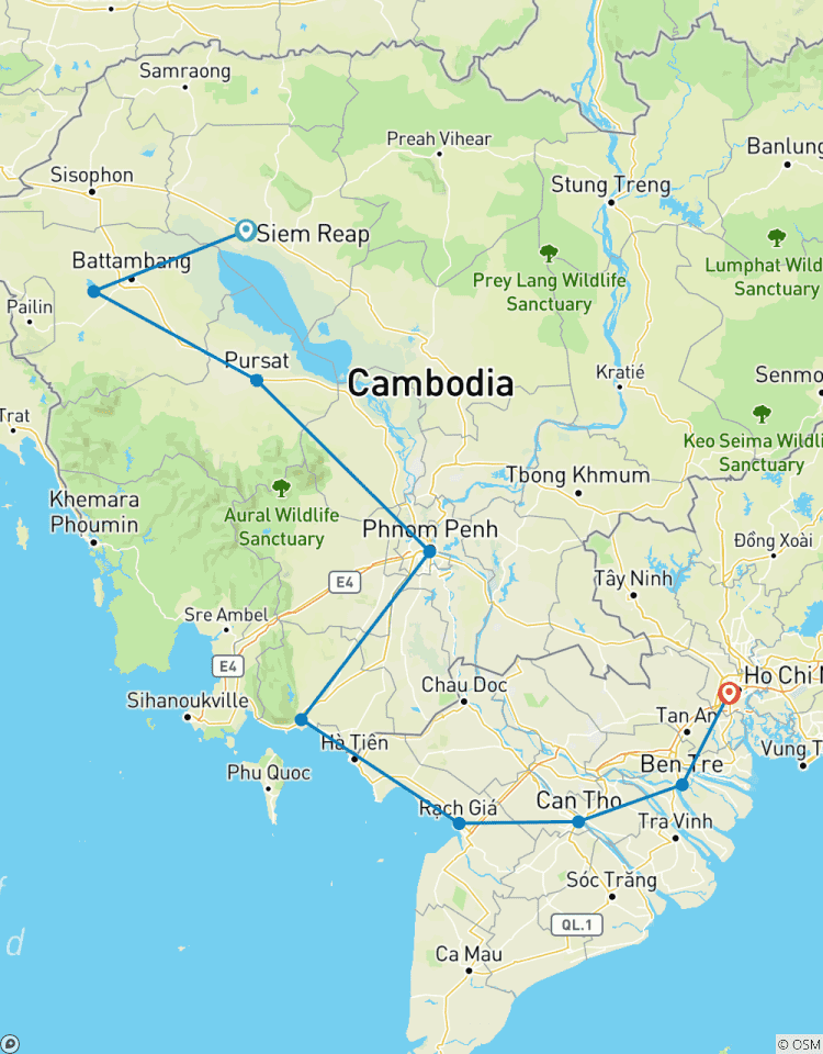 Circuito En bicicleta de Siem Reap a Saigón - 16 días