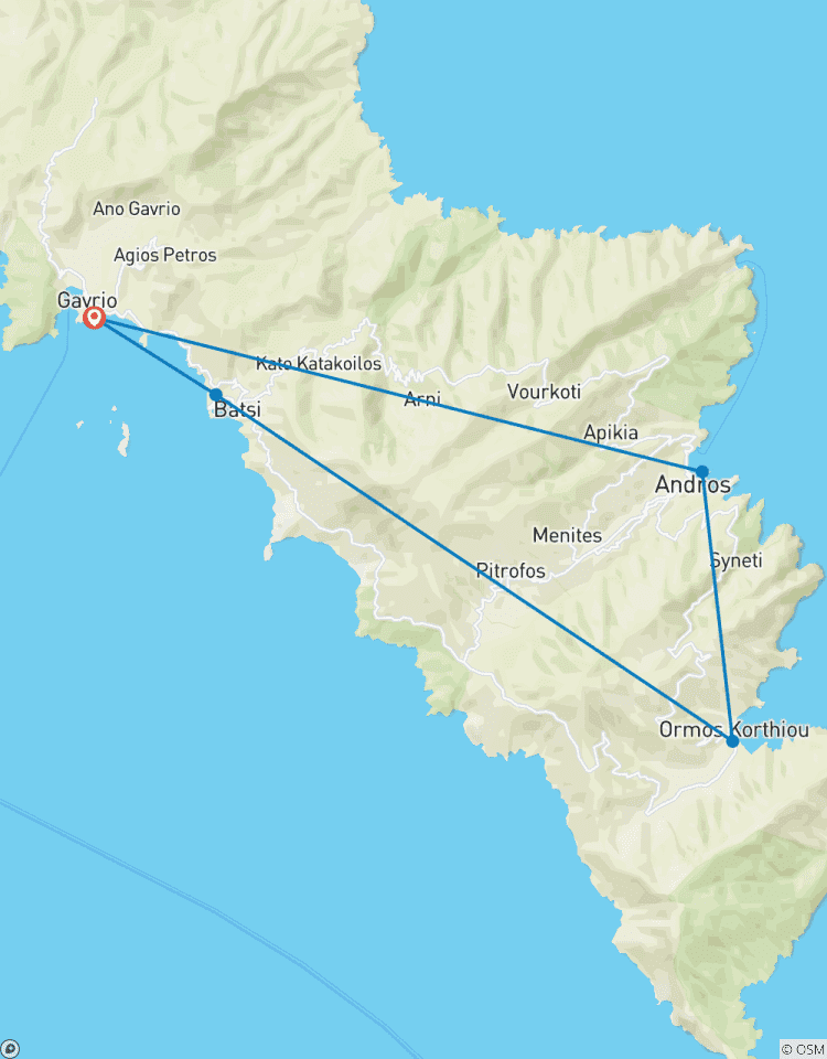 Circuito Ruta de Andros Senderismo de posada a posada Autoguiado