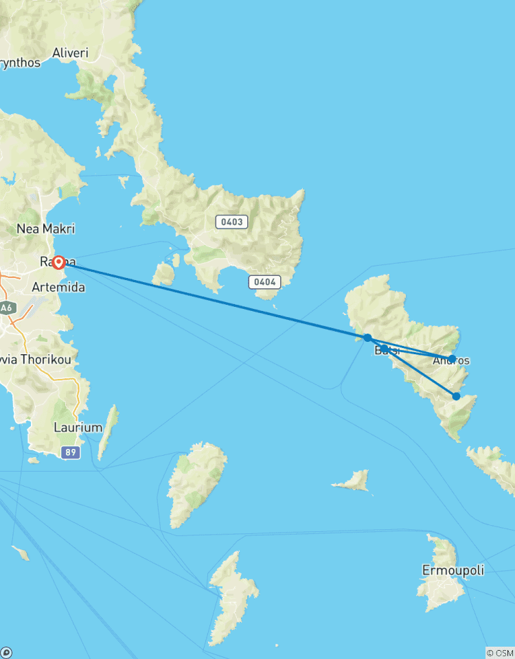 Circuito Vacaciones a pie en las Cícladas de Andros