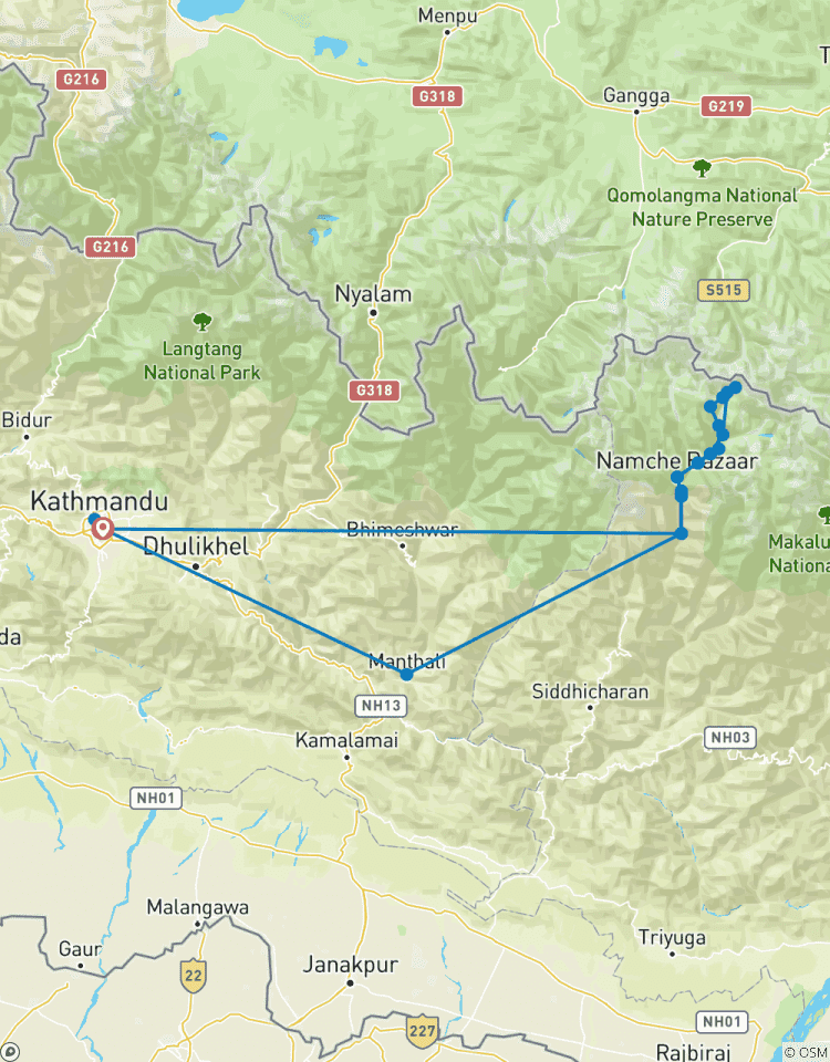 Everest Basislager Trekking Tour Rundreise