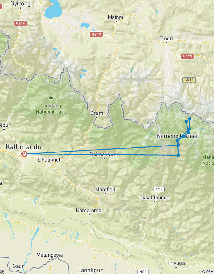 Everest Basislager Trekking Tour Rundreise