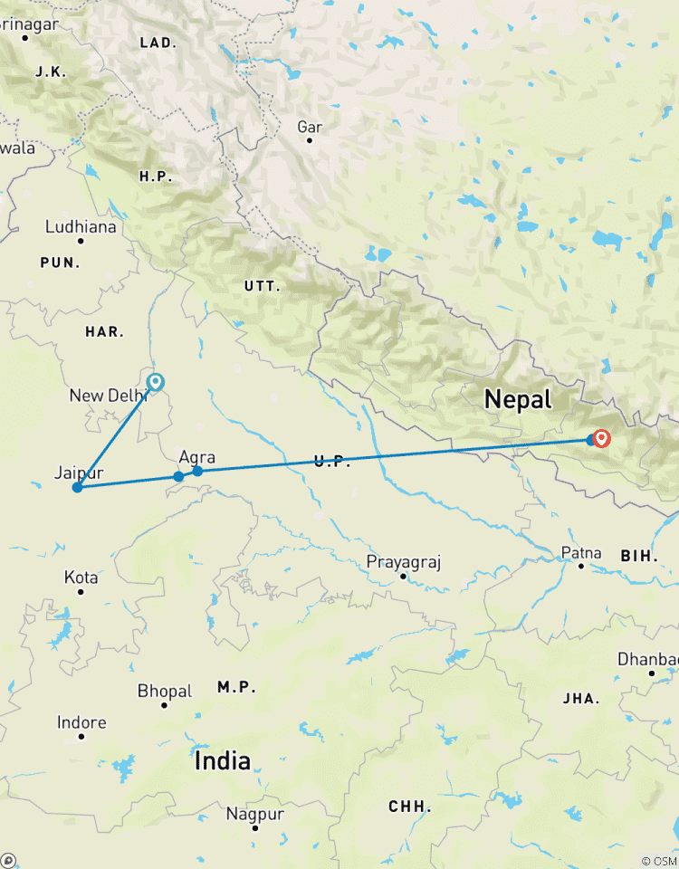 India Golden Triangle Tour with Nepal Tour