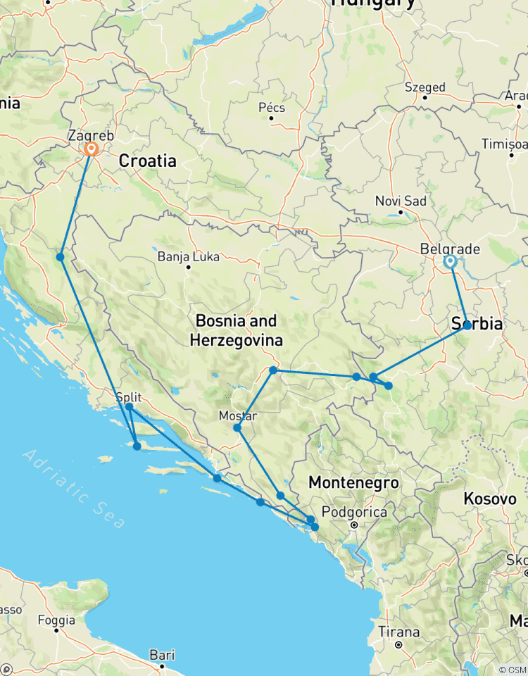 Petit groupe : L\'essentiel des Balkans en 12 jours circuit
