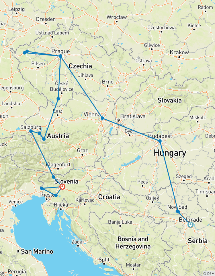 Petit groupe : Villes impériales et Alpes autrichiennes au départ de Belgrade circuit