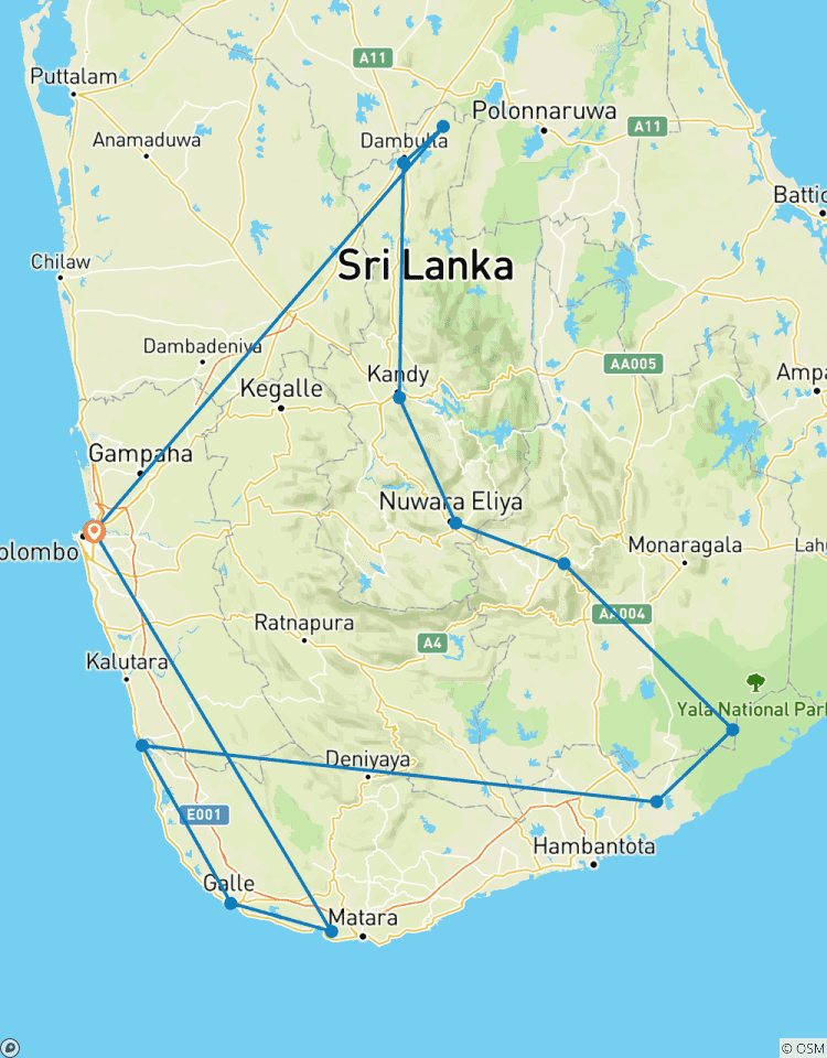 Circuit de 6 jours au Sri Lanka - Possibilité de passer à un circuit privé circuit