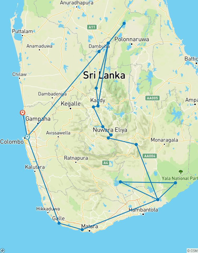 Splendeur du Sri Lanka (7 jours) Possibilité de surclassement en circuit privé circuit