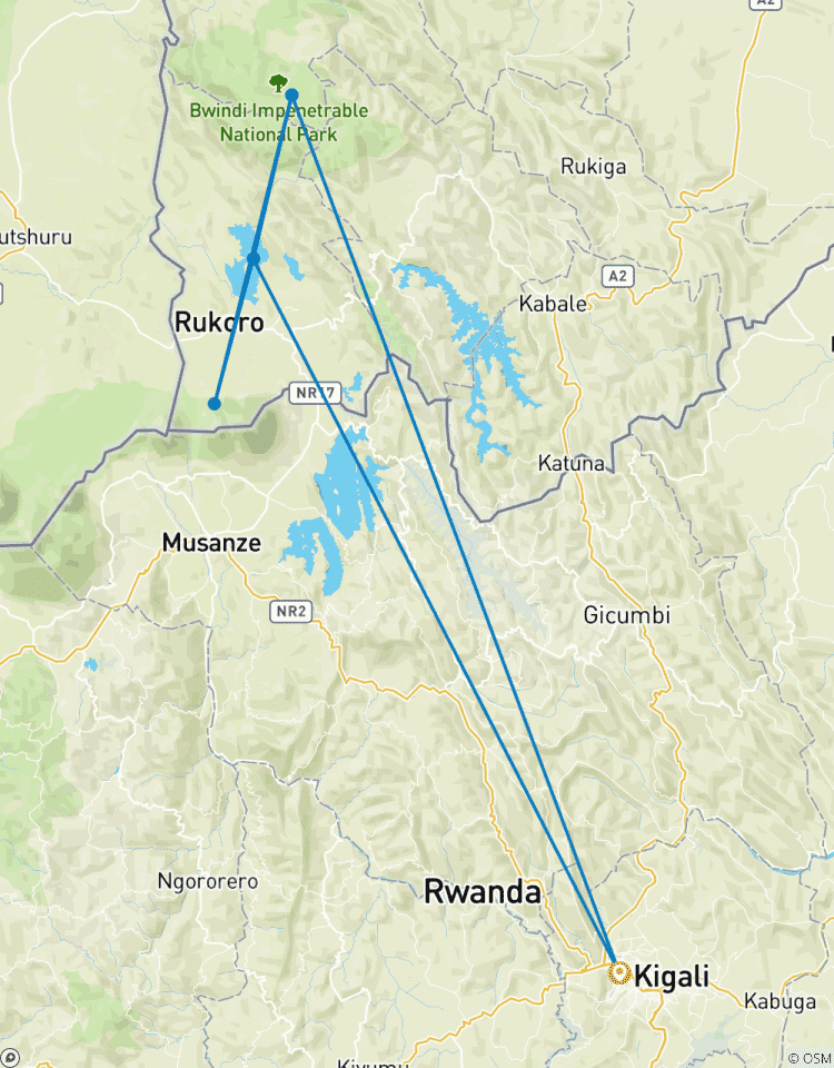 Circuito Safari económico de 3 días por Kigali para explorar los gorilas de Uganda