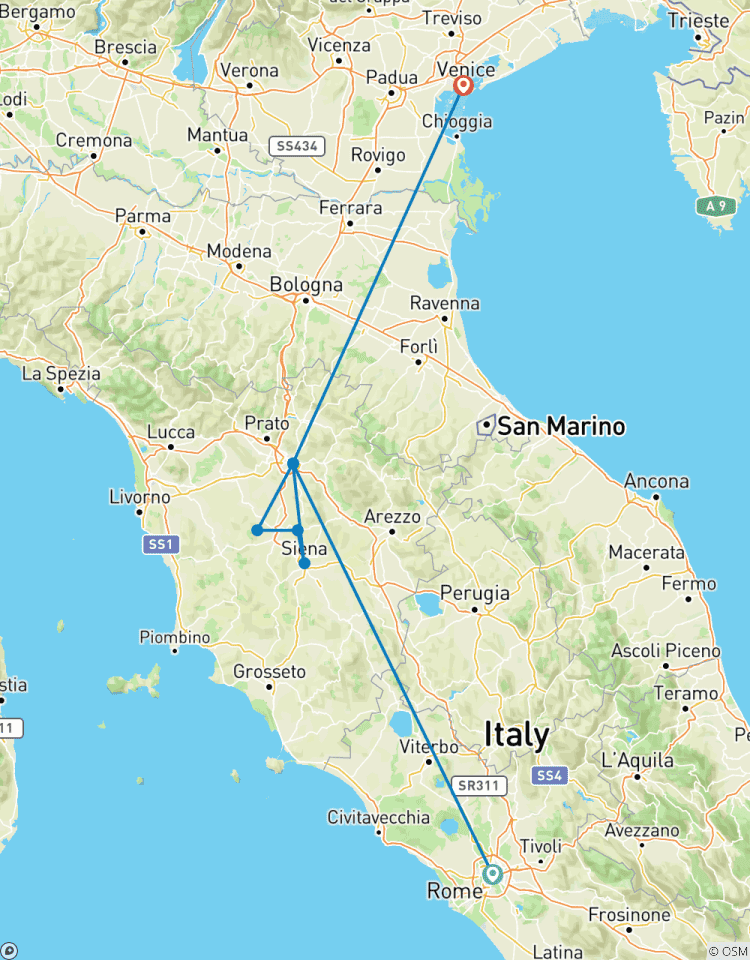 Circuito Italia en tren de alta velocidad