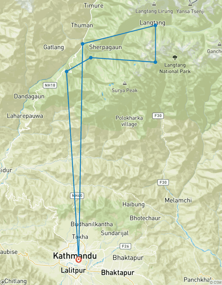Trek dans la vallée du Langtang circuit