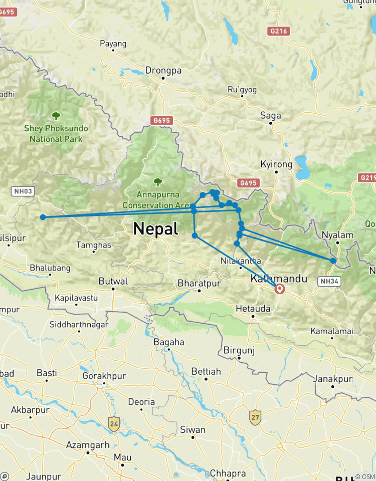 Manaslu Trek für , Rundreise