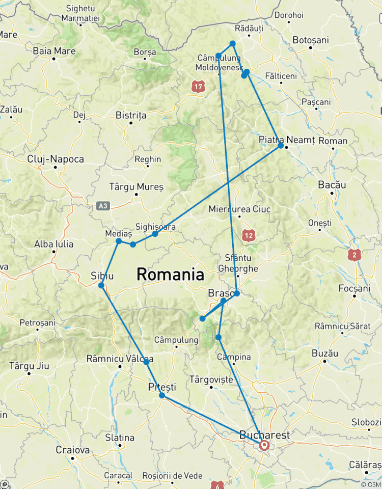 Fully Guided Roundtrip Romania from Airport Bucharest Tour