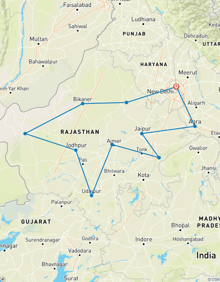 Goldenes Dreieck & Farbenfrohes Rajasthan Entdeckungstour 16-Tage Rundreise