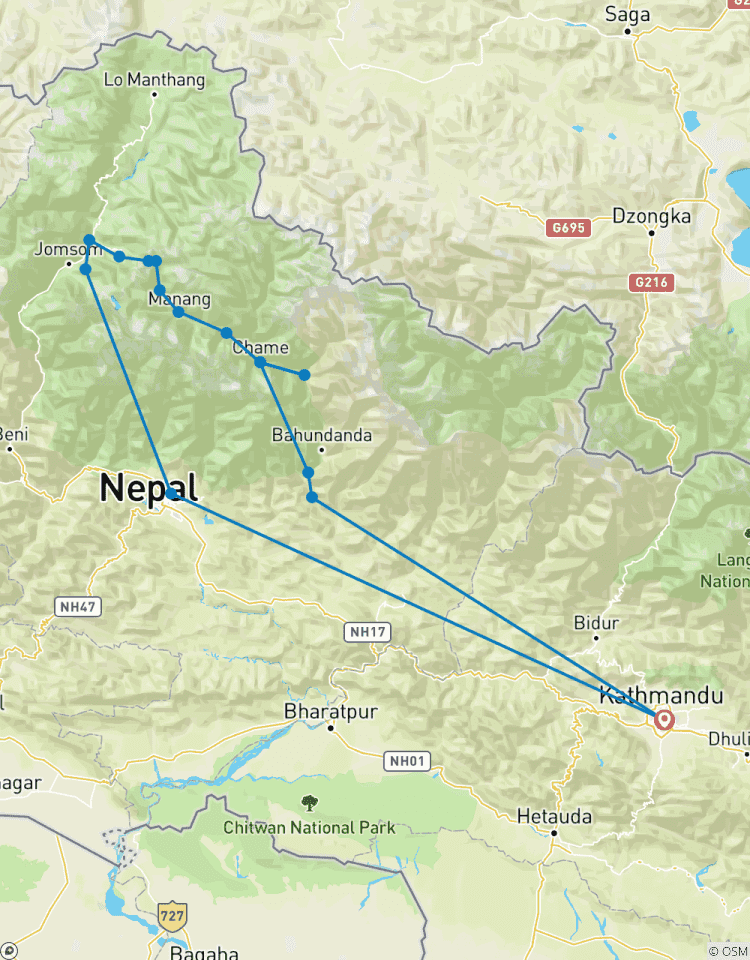Circuito Circuito del Annapurna 15 días