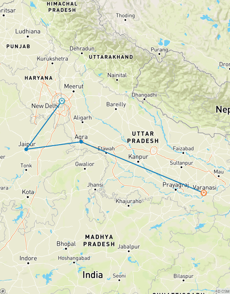 Group/Private Golden Triangle with Varanasi With Luxury 4 Star Hotels Tour