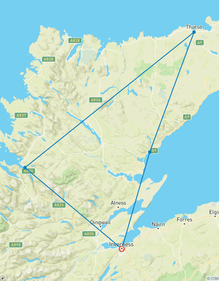 Circuito Circuito de 3 días en grupo pequeño por la North Coast 500 desde Inverness