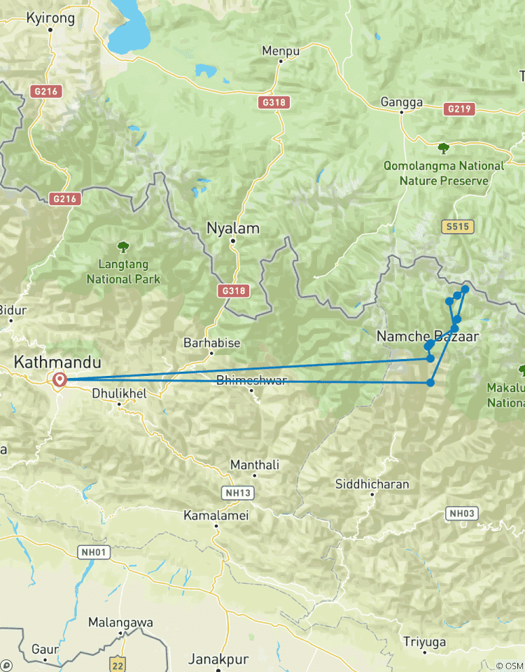 Trek au camp de base de l\'Everest circuit