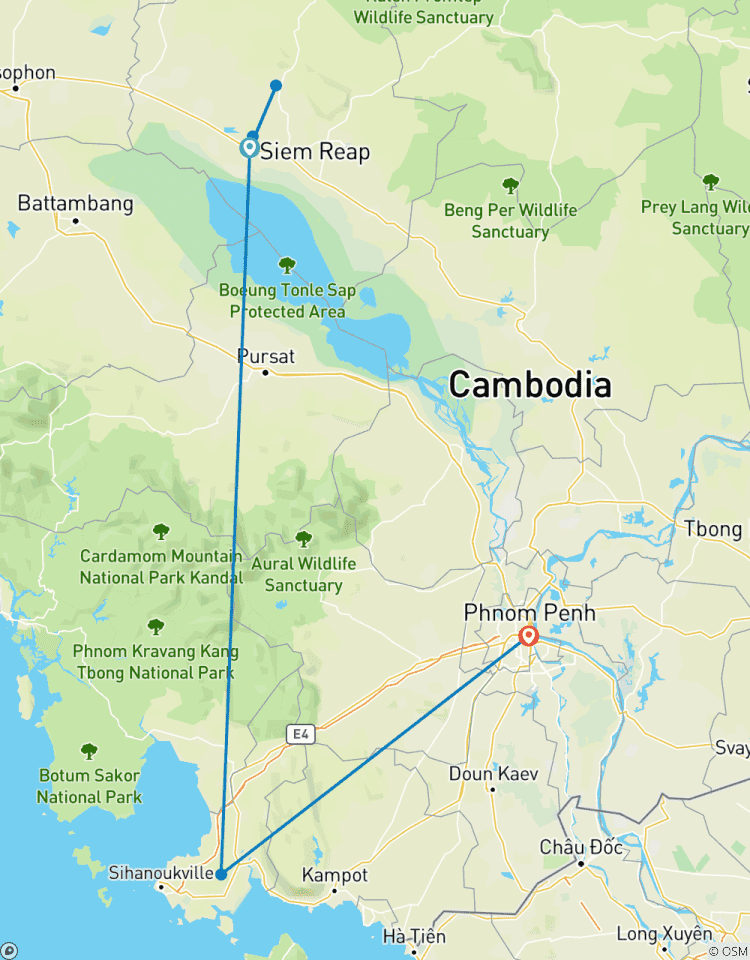Temples et plages du Cambodge circuit