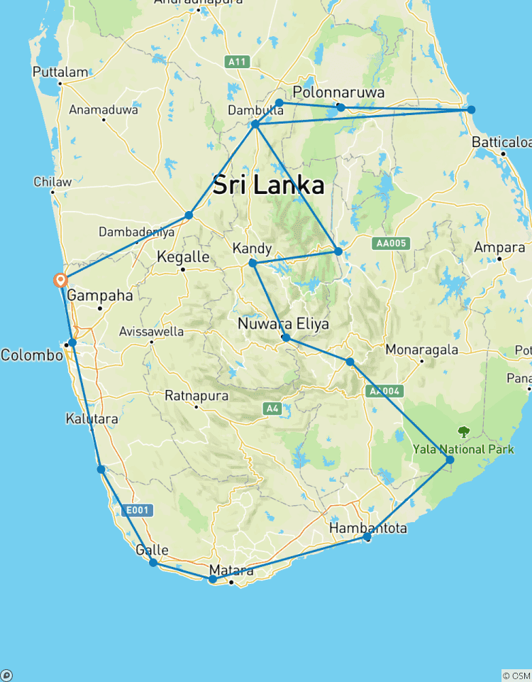 Sri Lanka Semi-Luxus Reisen Rundreise