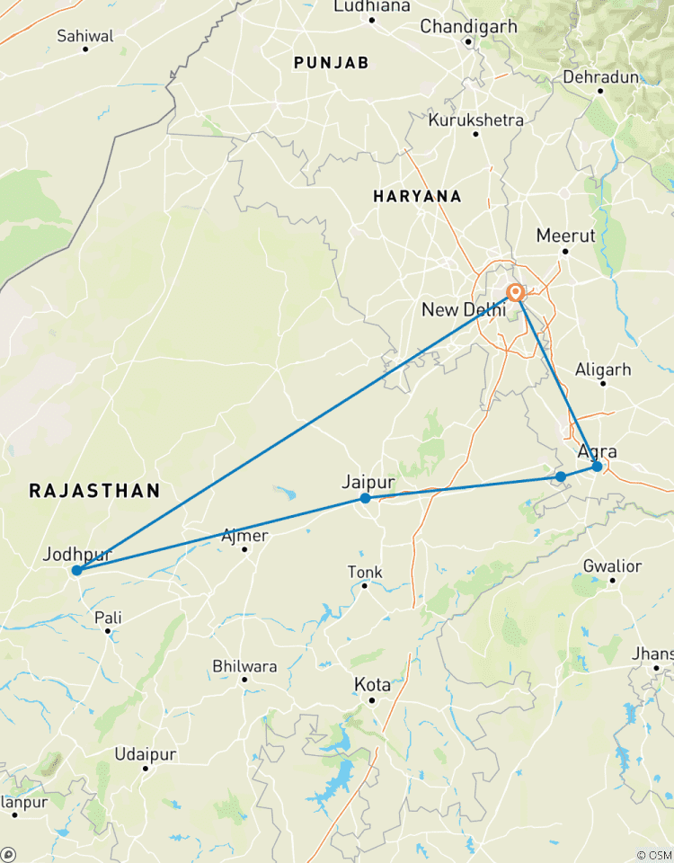 ab Delhi: Privatreise Luxus-durch das Goldene Dreieck mit Jodhpur Rundreise