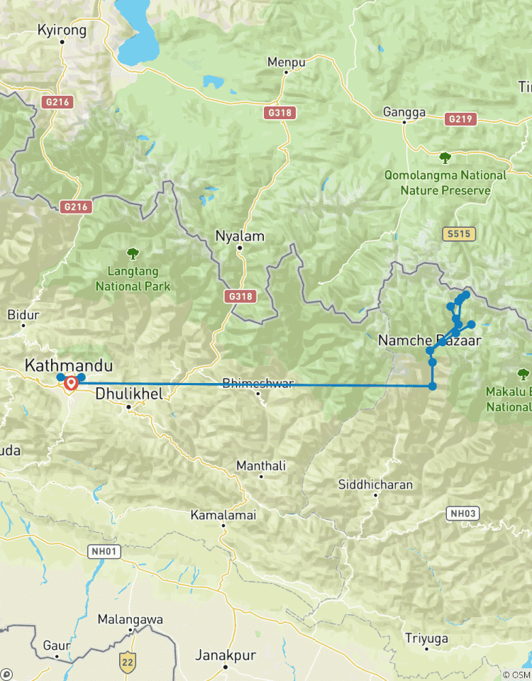 Trek au camp de base de l\'Everest circuit