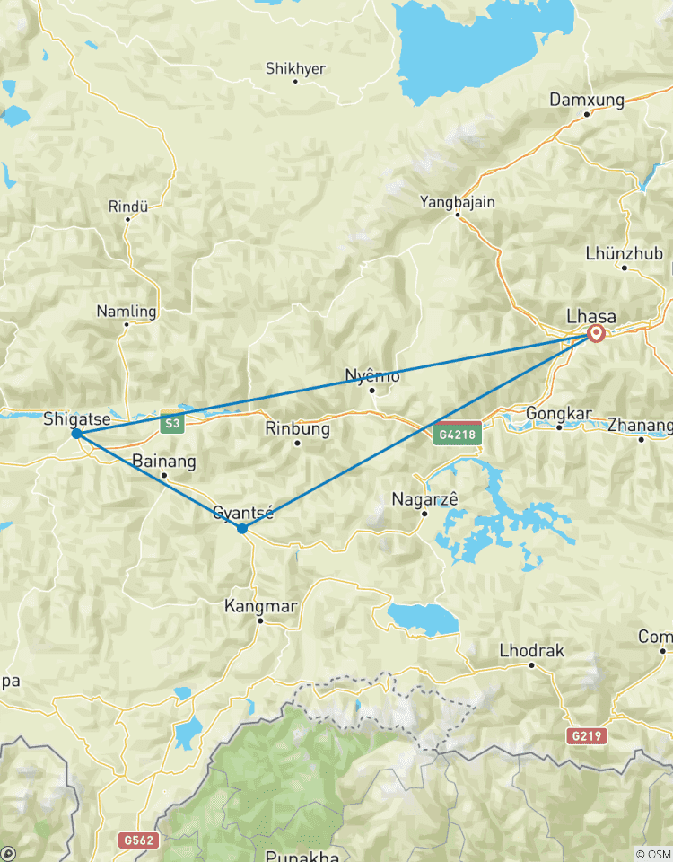 Circuito Circuito en grupo de 6 días a Lhasa, Gyantse y Shigatse