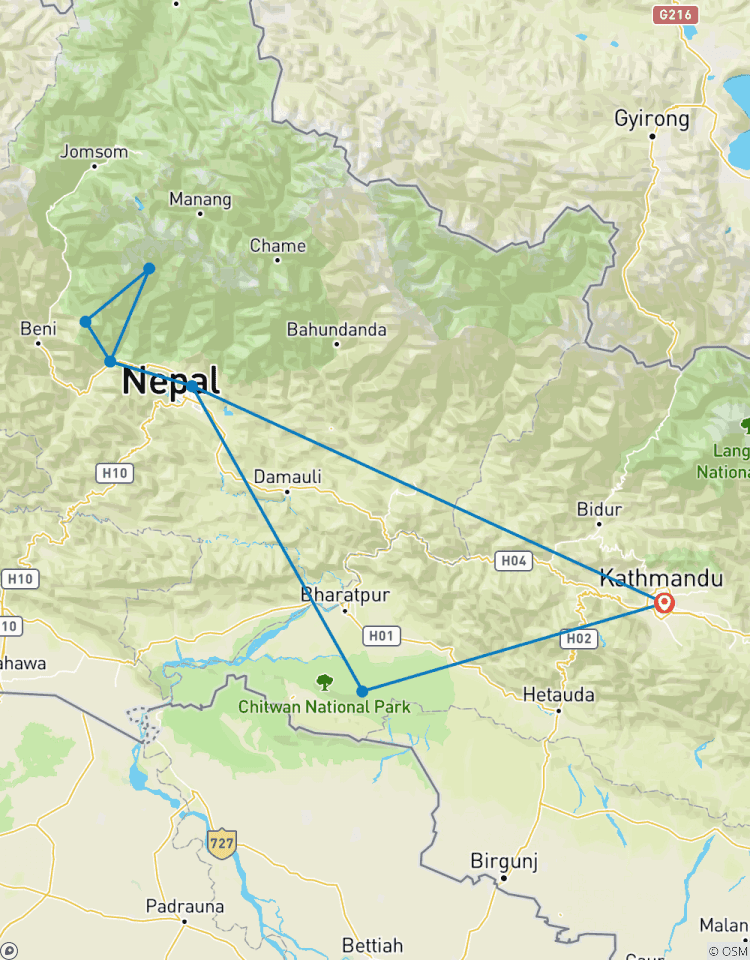 Circuito Senderismo por Ghorepani Poonhill y Safari por la Selva