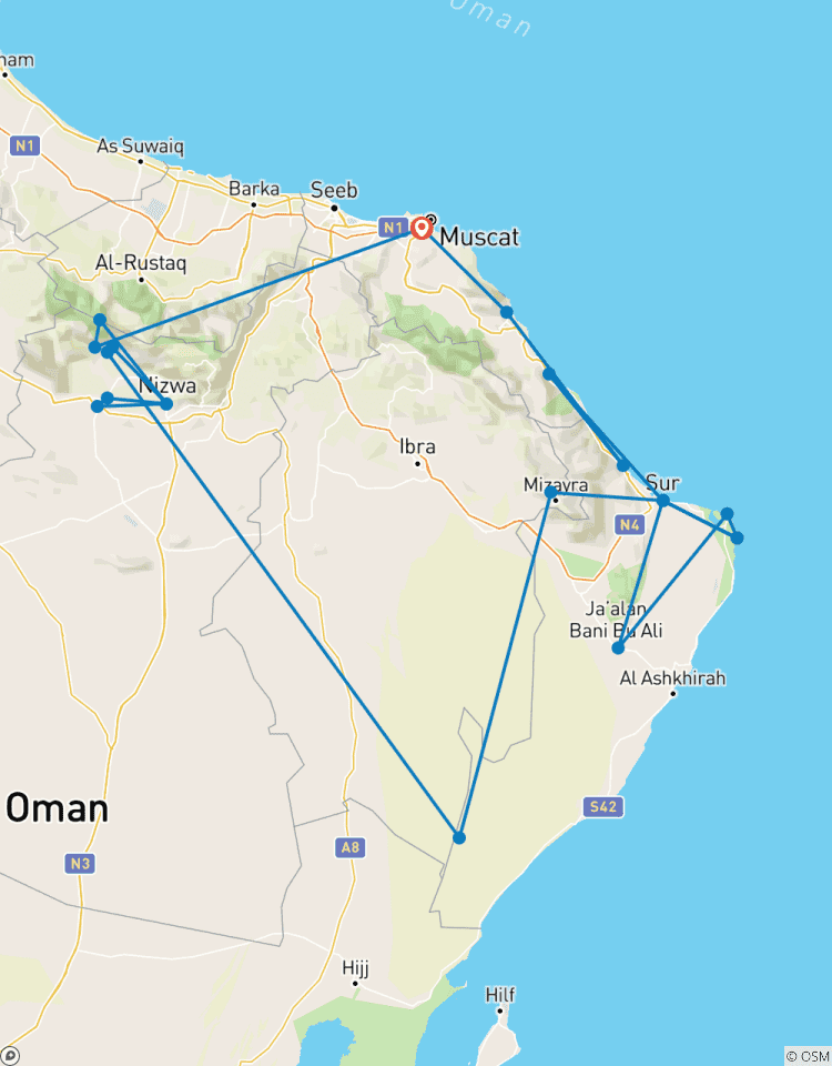 Explorez Oman - Circuit en voiture circuit