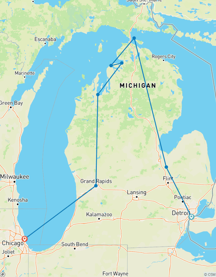 Circuito Isla Mackinac y Grandes Lagos 8 Días