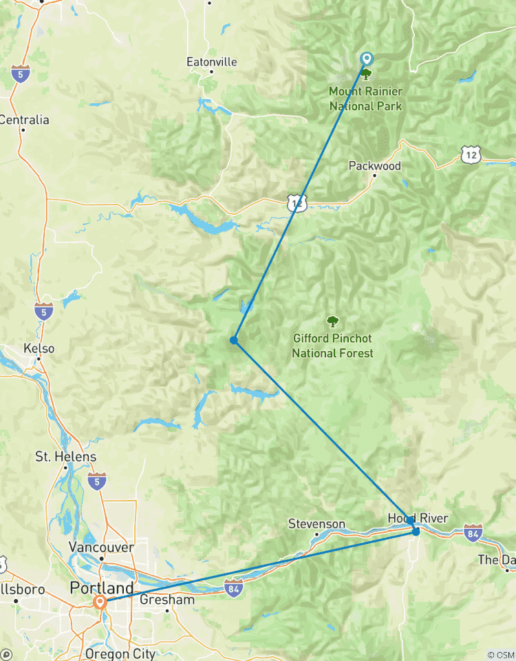 Mt Rainier to Mt Hood Tour
