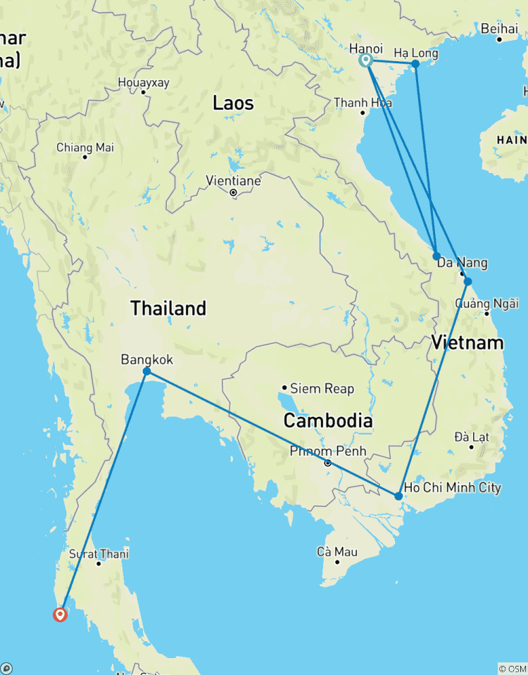 Interesting Vietnam and Thailand 15days/14nights Tour