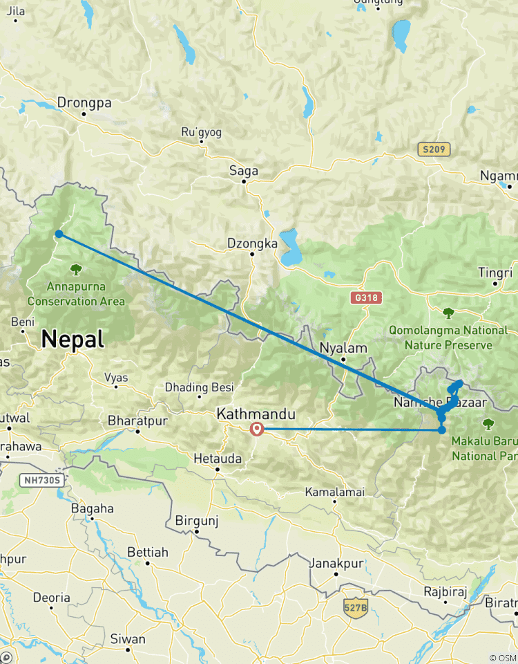 Trek du camp de base de l\'Everest circuit