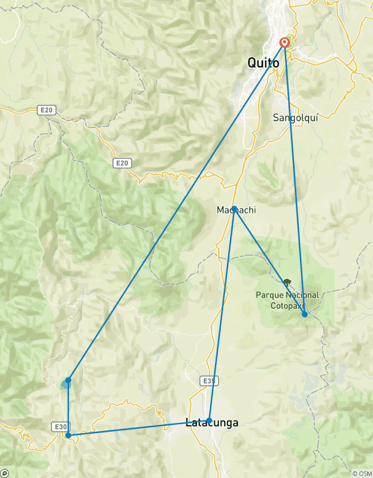 Circuito Excursión de 2 días al Volcán Cotopaxi y a la Laguna del Quilotoa con hotel