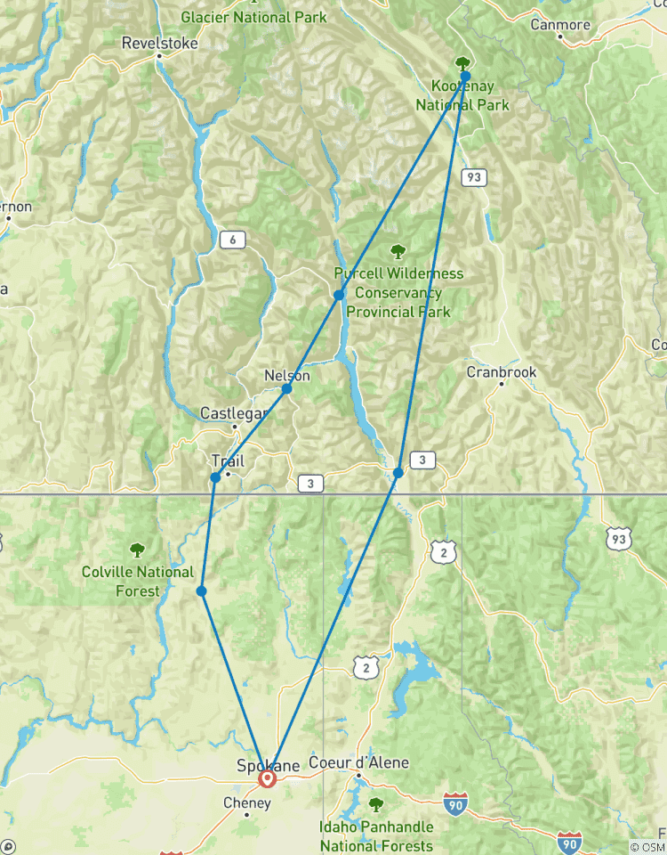 Selkirk & Kootenay Bike Tour Tour