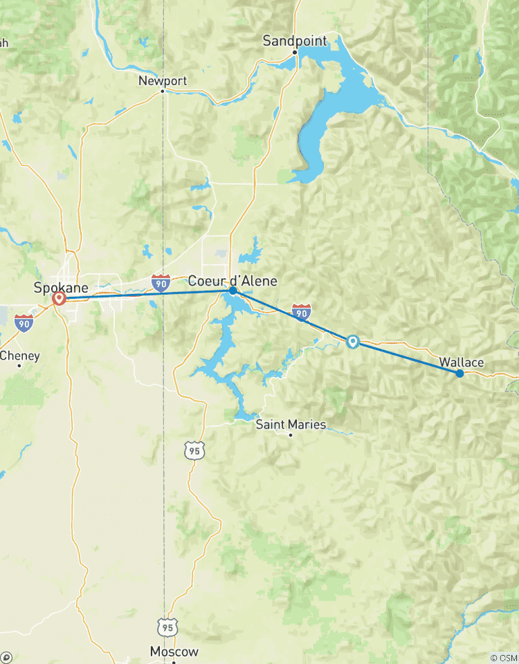 Trail of the Coeur d\'Alenes Bike Tour Tour