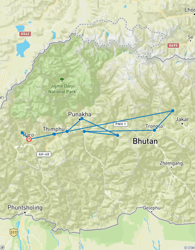 Circuito Vacaciones personalizado en Bután