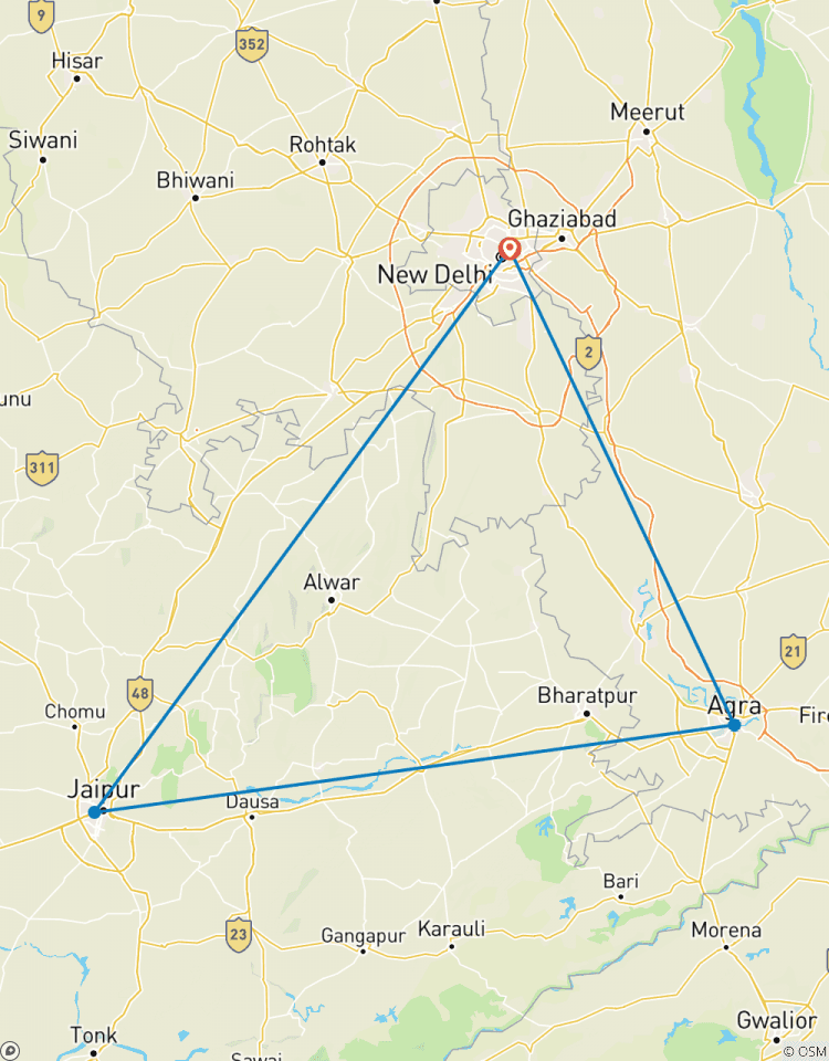 Triangle d\'or en Inde : Le meilleur itinéraire pour les personnes qui visitent l\'Inde pour la première fois circuit