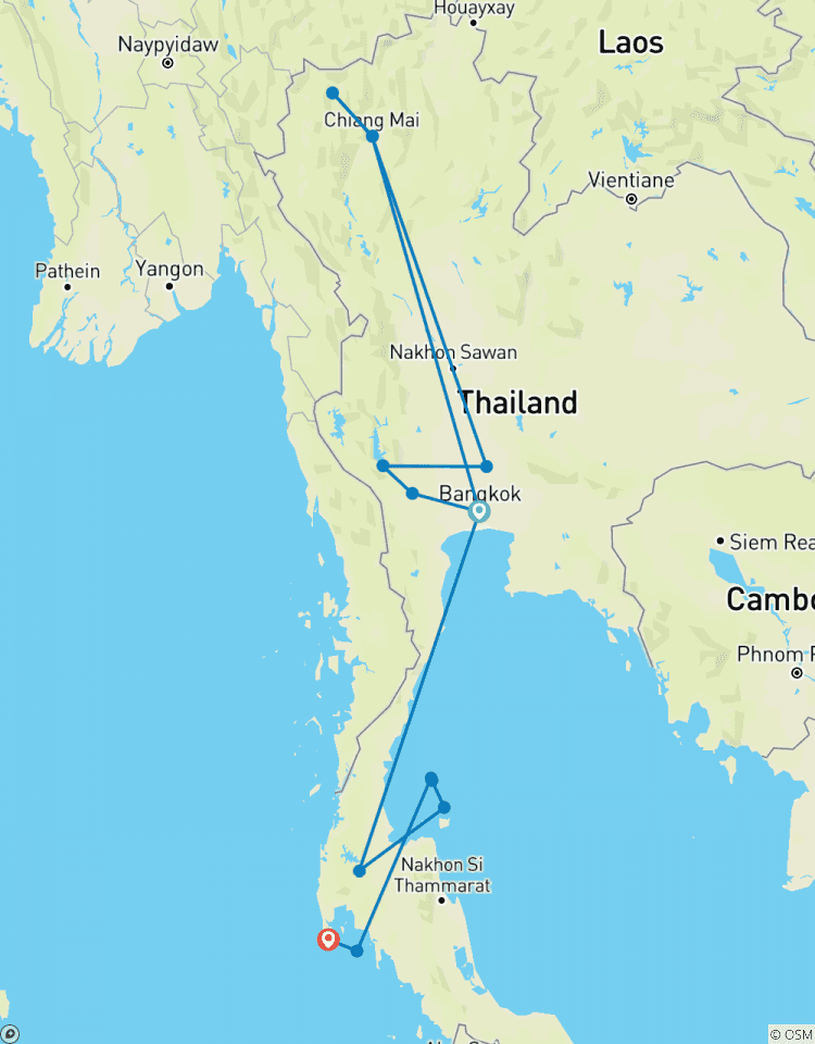Totaal Thailand-rondreis