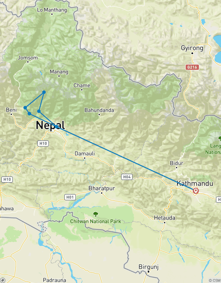 Ghorepani Ghandruk Trek (Poon hill trek, Annapurna sunrise view trek) circuit