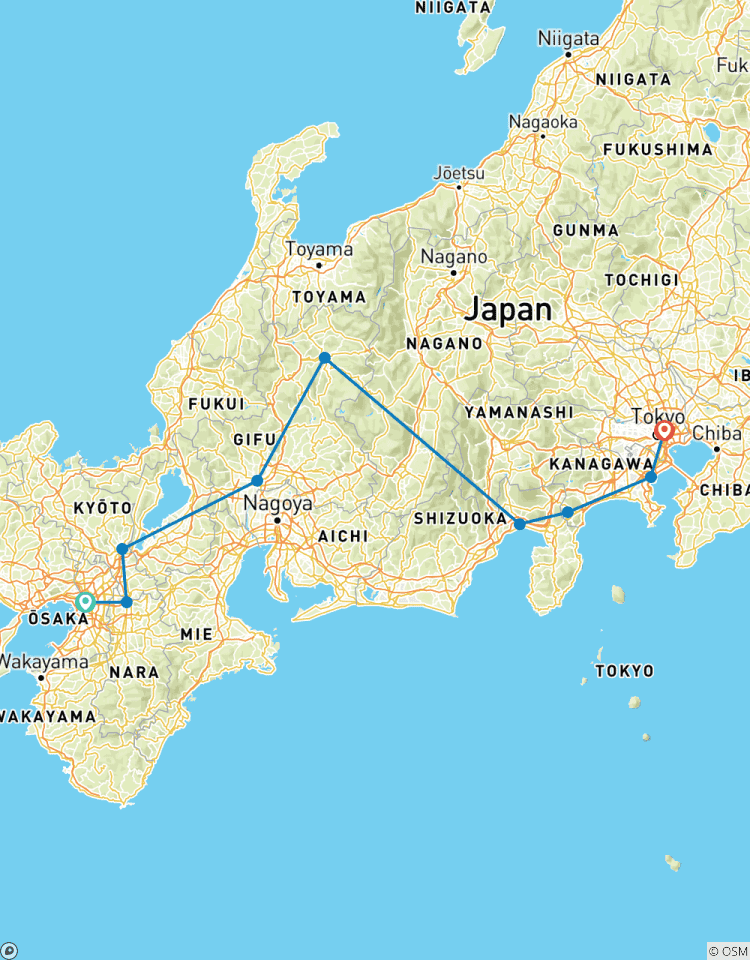 Circuito Impresionante Japón con Shirakawa-go (habitaciones privadas de hotel de 3 estrellas)