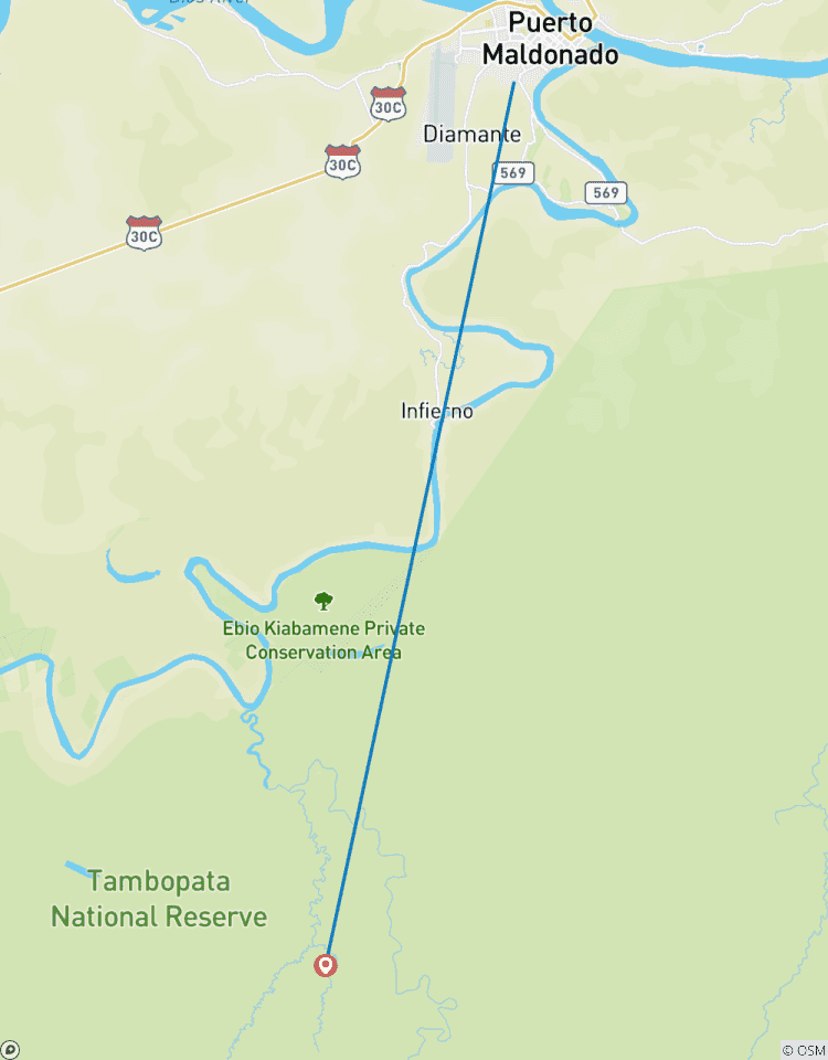 Tambopata, Ara Lehmlecke und Sandoval See 4D/3N Rundreise