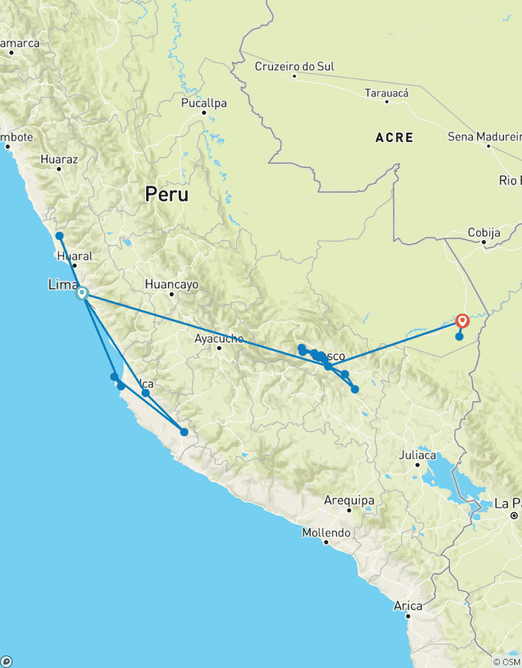 Peru: Nazca-Linien, Inka-Pfad, Machu Picchu & Tambopata - 12 Tage Rundreise
